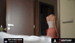 Oh wow! Petite brunette Darcy Dark is so horny, she wants a cock in her tight ass now!