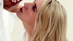 tempting mormon teen gets her mouth fucked and face sprayed with cum