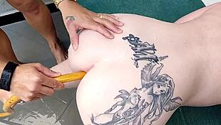 teen 18+ transsexual jumps with toys?