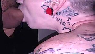 Lyrik Allure gives blowjob at gloryhole and gets facial.