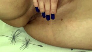 Jerking Off For My Wife With Big Tits, Leading To Intense Cumshot On Shaved Pussy Milf