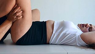 Instead of lunch, I fed him my squirting Russian pussy for dessert