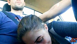 Feeling so emotional while sucking deepthroat outdoor with facial