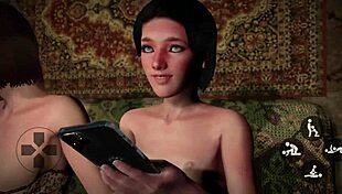 Two Experienced Futa Ladies Satisfy A Guy With Blowjob And Facial.