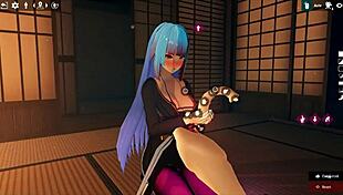 Kadobu Hentai Game Ep 2: Futanari Girl Gives Footjob to Living Dildo in Weird Cartoon