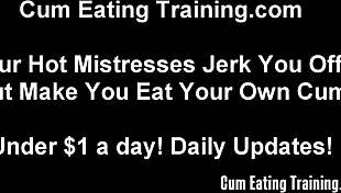 Jerk Off And Eat Your Cum, You Naughty Boy!