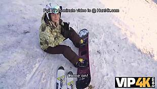 i saw my czech wife at ski resort cuckold and her shaved pussy got fucked so good but i messed up the details