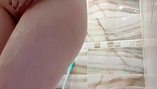 Beautiful Redhead MILF Masturbates Intensely in Bathroom Until She Cums