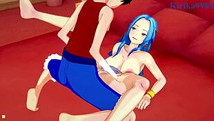 Nami nefertari vivi and luffy have intense sex in one piece hentai