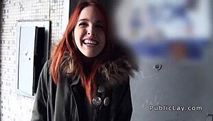 लाल बालों वाली स्टूडेंट को खुले में चोदा