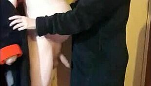 amateur couple starting shy but getting into blowjob and creampie 😊