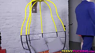 flat chested young blonde with small tits receives cum passionately