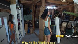 asian petite girls explore each other's shaved pussies with fingers and tongues