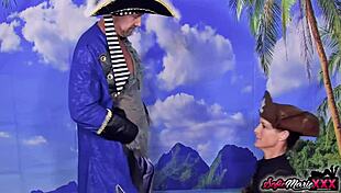 SOFIE MARIE SUCKS and DEEPTHROATS captain's DICK