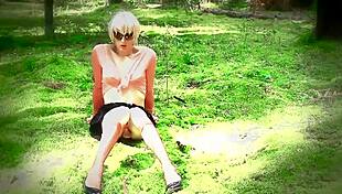 Shemale In The Forest With Toys And Oral