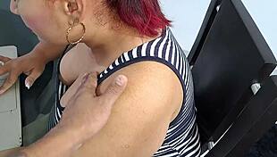 i ask my mature latina stepmother for a blowjob and she agrees because she loves my big black cock