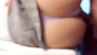 Young latina student gets skirt lifted and penetrated for passing year, creampie inside