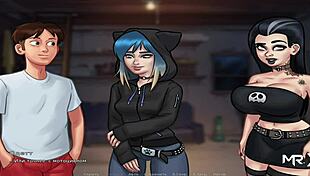 Watch me peep at those naked MILFs and big-ass teens through binoculars in Summertime Saga episode 78?