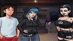 Watch me peep at those naked MILFs and big-ass teens through binoculars in Summertime Saga episode 78?