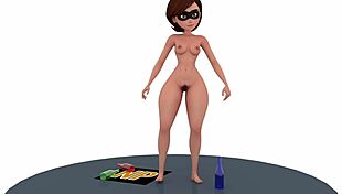 Naked Helen Parr Shows Big Tits and Boobs in 3D