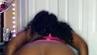 Ebony beauty Naejae proudly displays her sexy big ass for everyone!