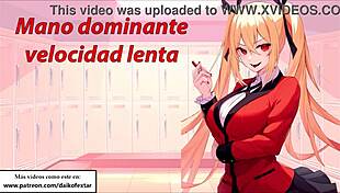 Roleplay joi hentai in spanish kakegurui, guiding you to cum