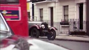 Vintage interracial taboo scene with hairy elements in antique setting