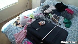 why does lingerie teen denice k suck that hard cock so close up