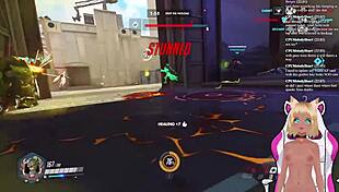 Lewdneko Gets Spanked Playing Overwatch