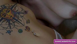 anna claire clouds and haley spades are kissing tenderly and eating each other's pink bald pussies in this sensual lesbian teen scene.