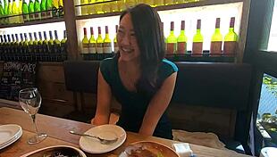 Natural tits Japanese amateur cums in cowgirl, doggystyle, and missionary.