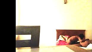 My girlfriend relaxes in the hotel room with a friend tonight.