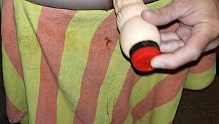 Soloboy playing with dildo close up 😈