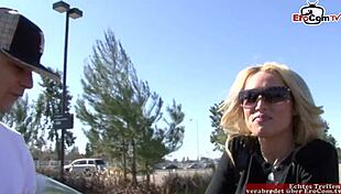 skinny blonde slut with small 18+ tits gets a huge cumshot on her boobs and her face 😈