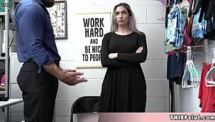 cute muslim chick caught hiding stolen goods under clothes in shop, bent over for reality check