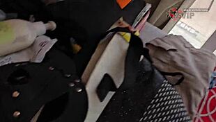 Cristina Almeida in Fortaleza CE shorts flashing cameltoe at gym, filmed by cuckold husband.