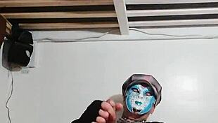 Yo, check this ladyboy riding a dildo first time! 😜