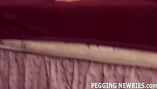 Bend over for strapon anal fucking and dildo play