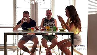 Hell Yeah, Sucking His Friend's Dick Under Table Till Wife Catches!