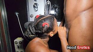 i banged that cute ebony babe in the bathroom, oops