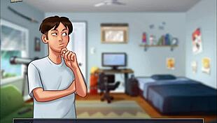 In Summertime Saga 159, the protagonist enjoys big cocks and small tits with amateur girls.