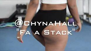 Chyna Hall's striptease and twerk show in For a Stack video