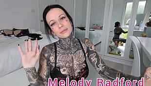 Skiny goth mature in black red lingerie shows big tits and ass closeup