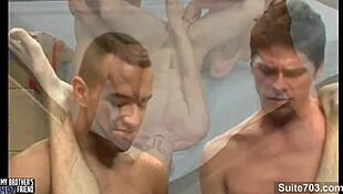 Horny Gays Sucking And Fucking In Threesome With Big Cocks And Cum