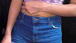 Young skinny girl rides hard in homemade video.