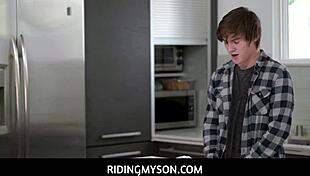 stepmom penny barber feels shocked catching stepson tyler cruise fucking dough, then helps passionately.