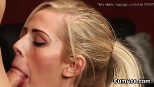 Flirty Beauty Receives Sperm Load On Face