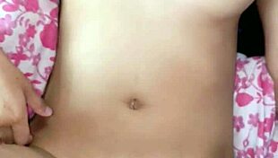 Young skinny girl rides hard in homemade video.