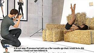 Sexy brunette flashing her big fake boobs for the camera in this homemade scene 😍