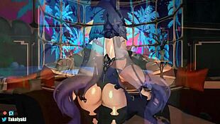 black swan and sparkle dominate in cowgirl position with riding